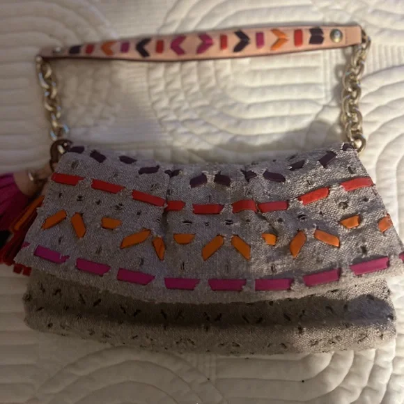HENRI BENDELTAN CANVAS PINK HANDBAG… Pre-Own see picture for details of bag .